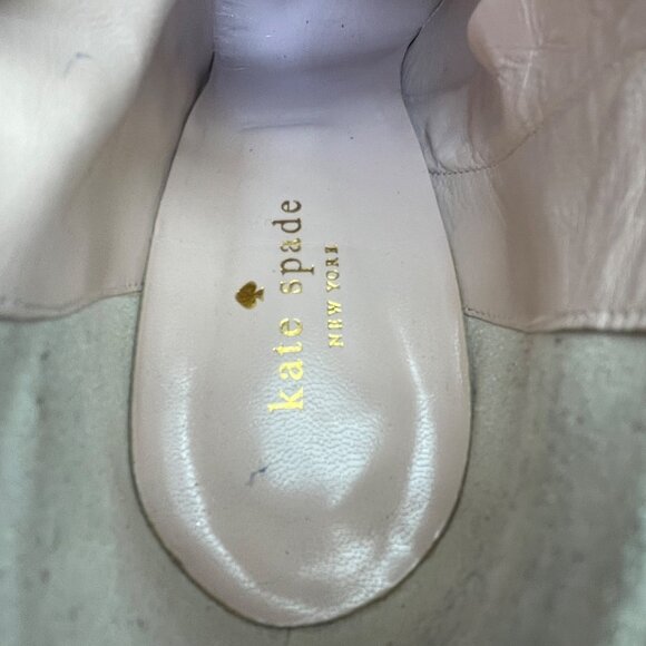 Kate Spade Women’s Black Suede Gold Accent High Heel Netta Ankle Booties Sz 10B - Picture 5 of 9